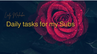 Daily Tasks For My Subs