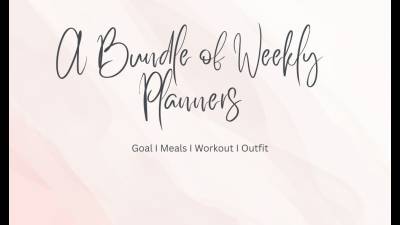 A Combination Of 4 Weekly Pdf Planners