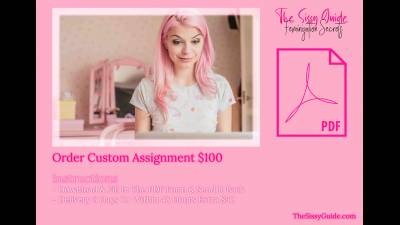 Application Custom Assignment $100