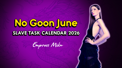 No Goon June: Slave Task Calendar 2026