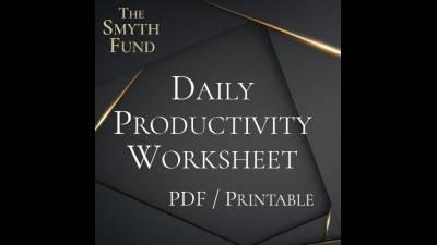 Daily Productivity Worksheet (Pdf/ Printable)