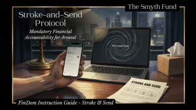Stroke-And-Send Protocol: Mandatory Financial Accountability For Arousal- Written By Ms. Smyth Of The Smyth Fund { Financial Domination Guide }