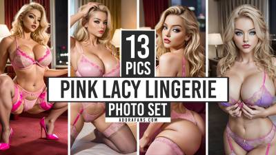 Pink Lacy Lingerie Photo Set
