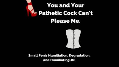 You And Your Pathetic Cock Can't Please Me