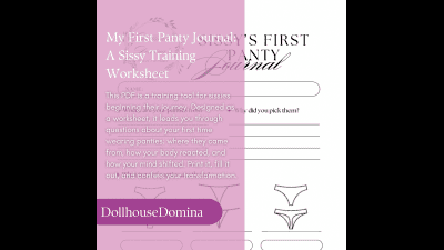 My First Panty Journal: A Sissy Training Worksheet