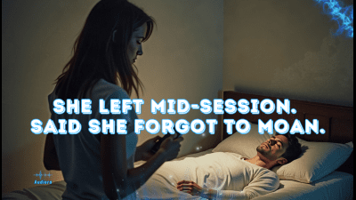 She Left Mid-Session. Said She Forgot To Moan