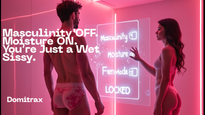 Masculinity Off. Moisture On. You're Just A Wet Sissy