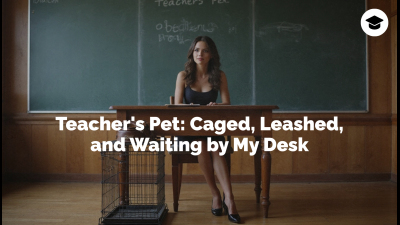 Teacher's Pet: Caged, Leashed, And Waiting By My Desk