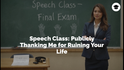 Speech Class: Publicly Thanking Me For Ruining Your Life