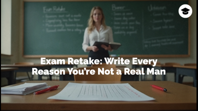 Exam Retake: Write Every Reason You're Not A Real Man