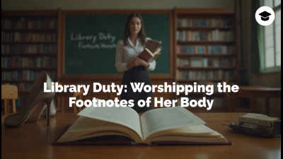 Library Duty: Worshipping The Footnotes Of Her Body
