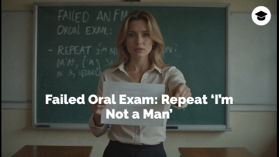 Failed Oral Exam: Repeat 'I'm Not A Man'