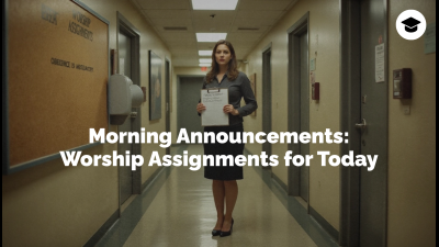 Morning Announcements: Worship Assignments For Today
