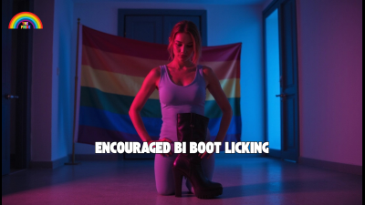 Encouraged Bi Boot Licking