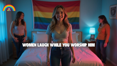 Women Laugh While You Worship Him