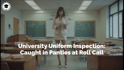 University Uniform Inspection: Caught In Panties At Roll Call