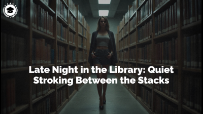 Late Night In The Library: Quiet Stroking Between The Stacks