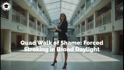 Quad Walk Of Shame: Encouraged Stroking In Broad Daylight