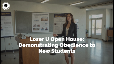 Loser U Open House: Demonstrating Obedience To New Students