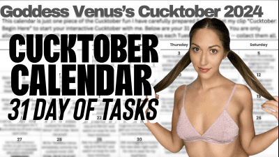 Cucktober Calendar: 31 Days Of Tasks 2024 Goddess Venus