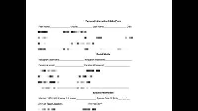 Blackmail Fantasy Personal Info Form