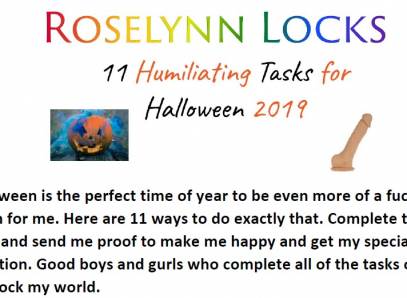 11 Humiliating Tasks For Halloween 2019