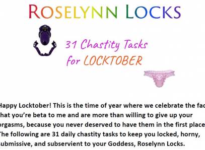 31 Chastity Tasks For Locktober