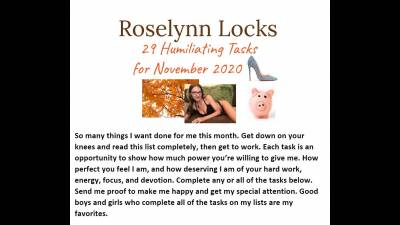 29 Humiliating Tasks For November 2020