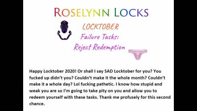 Locktober Failure Tasks 2020: Reject Redemption