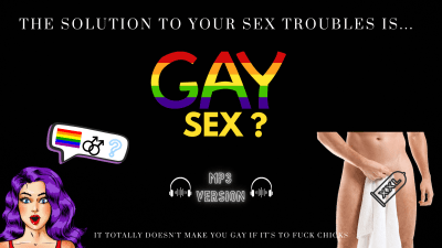 It's Totally Not Gay- Bisexual Encouragement, Gay Encouragement, Gay Sex With Manipulatrix Countess Wednesday MP3 Audio Only