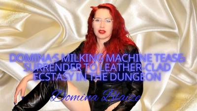 Domina's Milking Machine Tease: Surrender To Leather-Clad Ecstasy In The Dungeon Audio