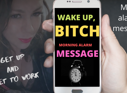 Wake Up, Bitch! Alarm Message