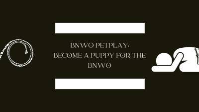 Bnwo Petplay: Become A Puppy For The Bnwo