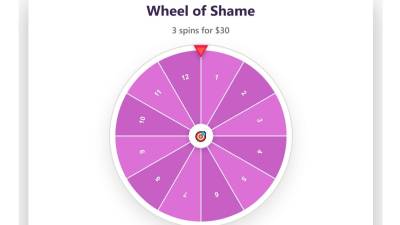 Interactive 12-Tasks Wheel Of Shame