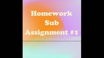 Homework Sub Task #1