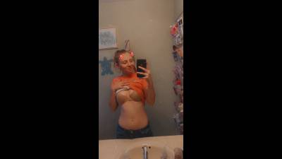 Topless Mirror Selfie