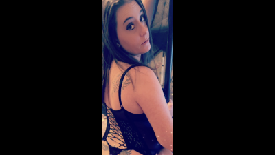 Back View Booty In Black Lingerie