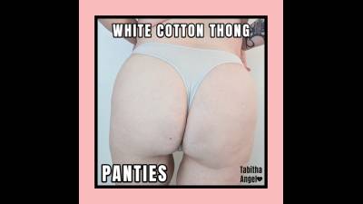 Panties White Cotton Thong