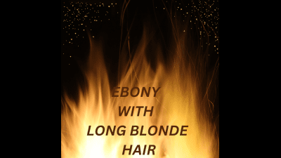 Ebony Girl With Super Long Blonde Hair