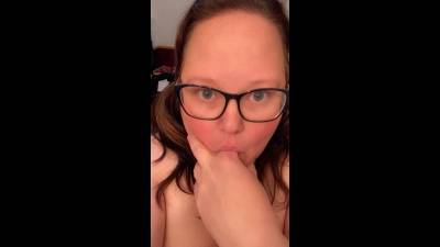 Pretty BBW In Pigtails Sucking Finger