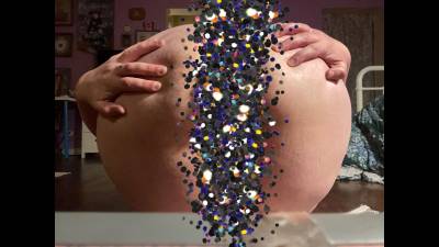 Hairy Alt Slut Shows Off Pink Fuzzy Butt-Plug, Spreads Big Ass