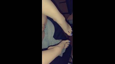 Wet Pussy Blue Toes