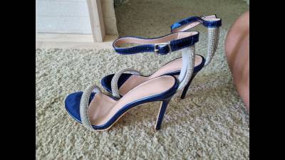 Diamond Blue Heeled Shoes