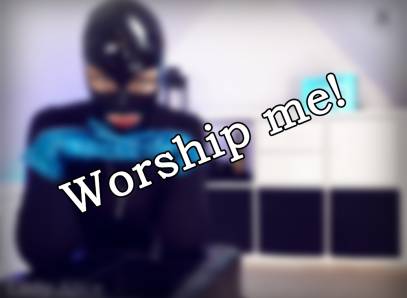 Worship Me Blue Latex Gloves