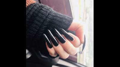 My Sexy Sharp Black Longnails