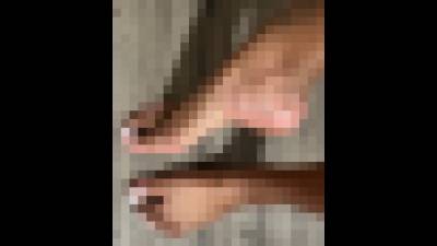 Perfect Ebony Pedicured Feet