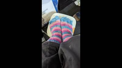 Wearing A Pair Of Toe Socks