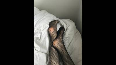 18 Year Old Female Tight Fishnets Red Toes