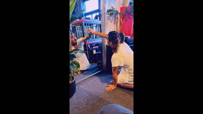 Scrubbing Mommy's Mirror