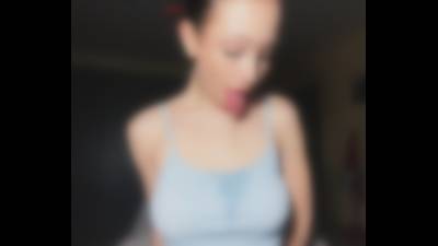 Drooling Over My Top With Tongue Out
